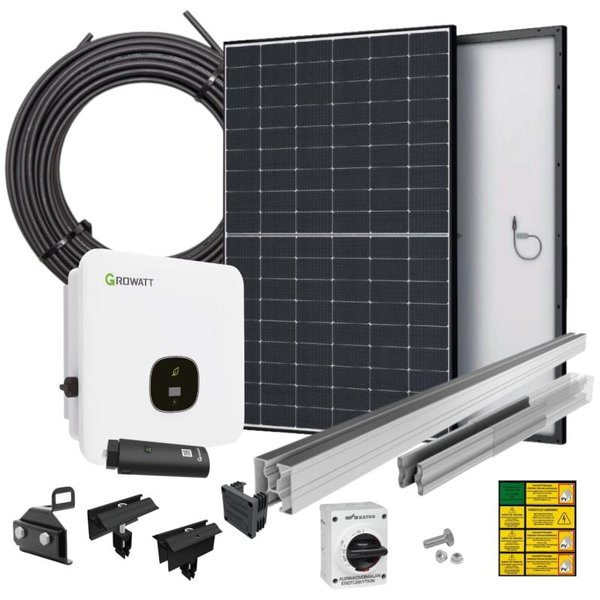 Soletek 6,56 kWp aurinkovoimala eri kattotyypeille pystyasennukseen, asennusvalmis